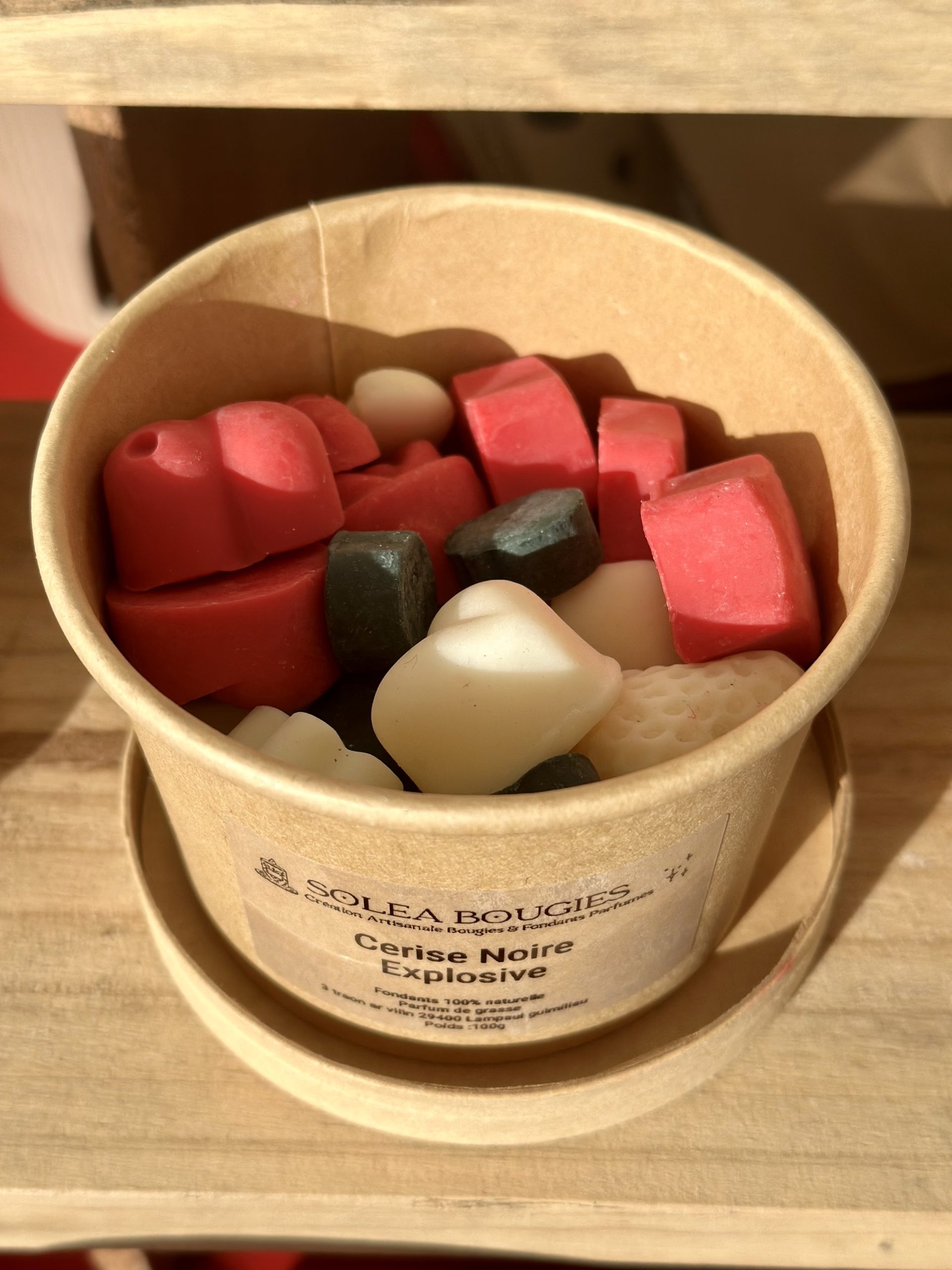 Pot Cerise Noire Explosive - Solea Bougies