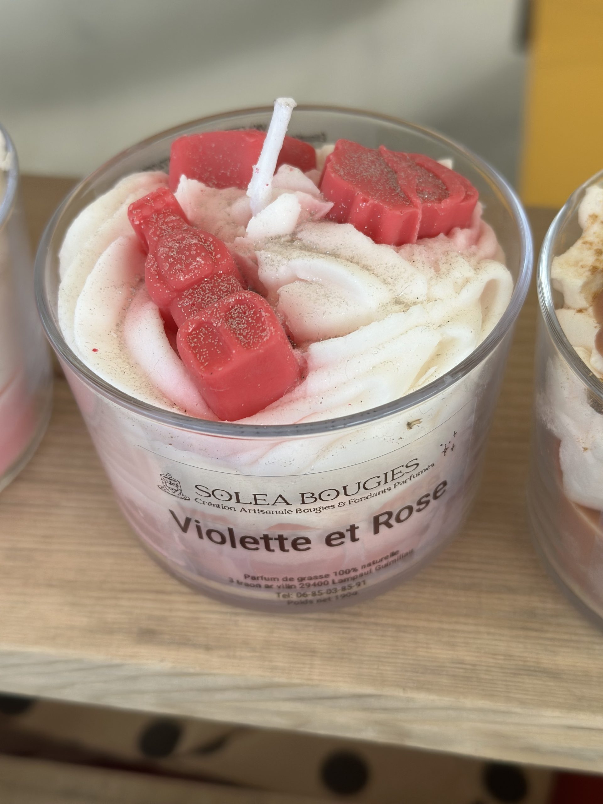 Bougie Violette & Rose - Solea Bougies