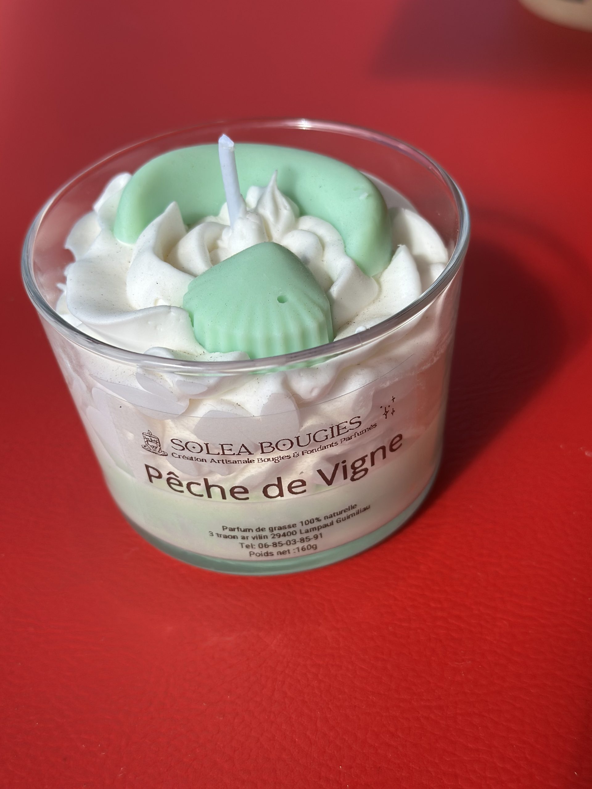 Pêche de Vigne - Bougie artisanale - Solea Bougies