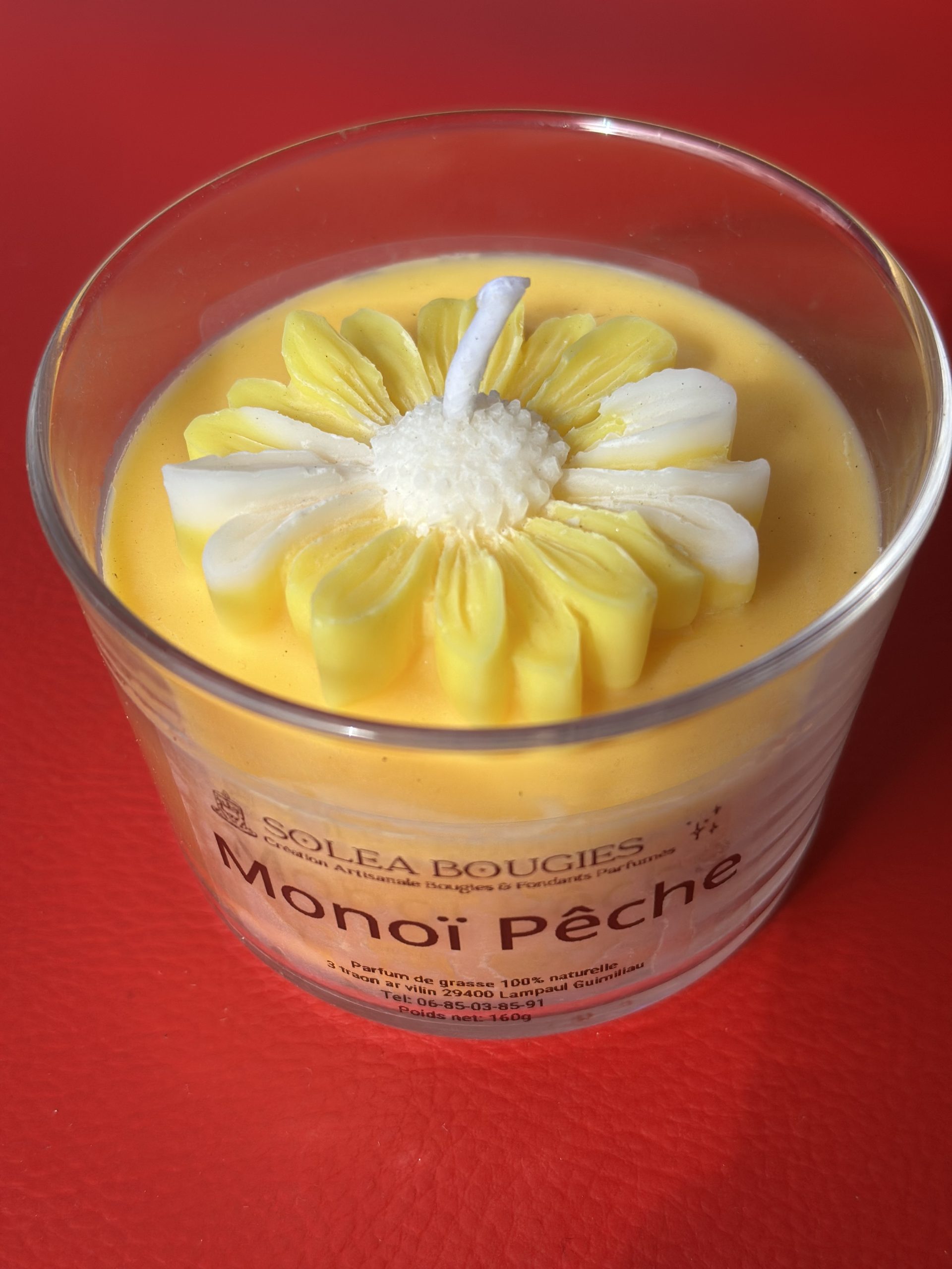 Monoï pêche - Bougie artisanale - Solea Bougies
