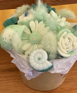 Bouquet fleurs et coquillages
